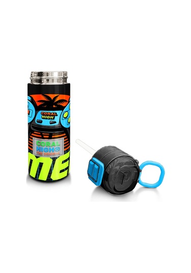 Coral High Kids Gri Turuncu Gamer Desenli Pipetli Ve Direkt İçim Çelik Termos 500 Ml 31947 Turuncu - Beyaz