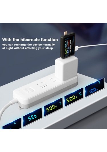 Lemestar "çok Fonksiyonlu Usb Voltaj Akım Ölçer - Pil Kapasite Ve Şarj Takip Cihazı"