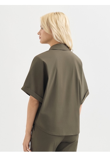 Karaca Kadın Regular Fıt Gömlek-haki 12.25w.04.100 Haki