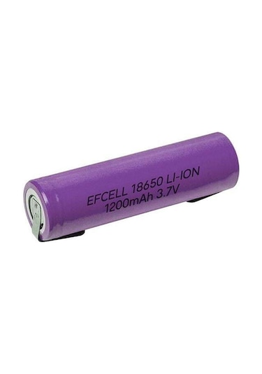 Efcell 18650 3.7 Volt 1200 Mah Başlıksız Puntalı Mavi Lityum Li-ion Pil