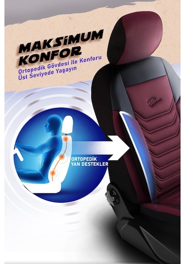 Panda Florida Serisi Pike Kumaş Oto Koltuk Kılıfı - Tam Set