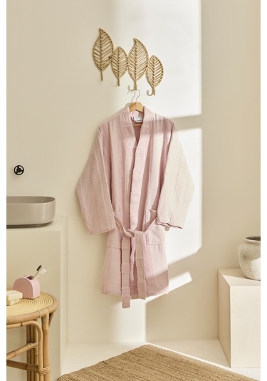 Kaşmir Home Zoe Muslin Bornoz Rose S-m Pembe