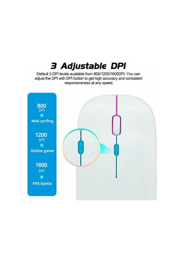 Jms Bluetooth Çift Modlu Usb Kablosuz Ultra İnce Fiber Optik Mouse