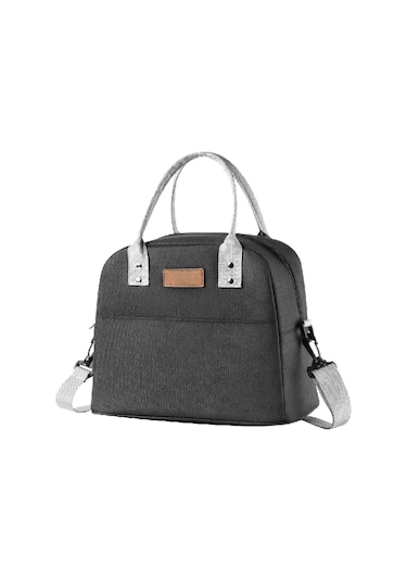 Rahat Omuz Askılı Yalıtımlı Öğle Yemeği Kutusu Büyük Gıda Saklama Çantası İçecek Kabı Öğrenci Ve Gezginler İçin Karpuz Kırmızısı --