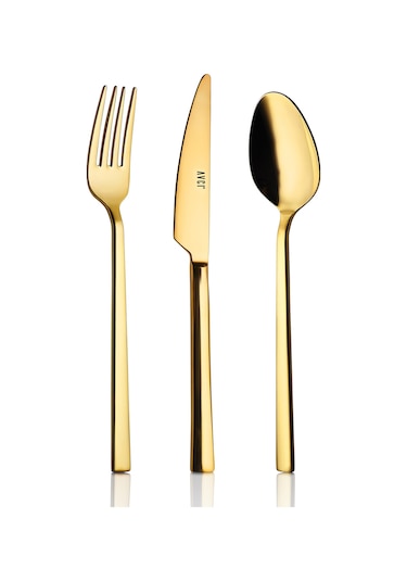 Avcı Klas Titanyum Gold 72 Parça Çatal Kaşık Bıçak Takımı