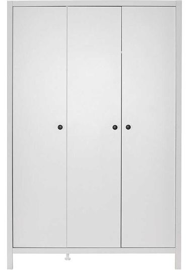 Rustik 3 Kapaklı Gardırop-mat Beyaz 125x196x54 Cm Gxyxd