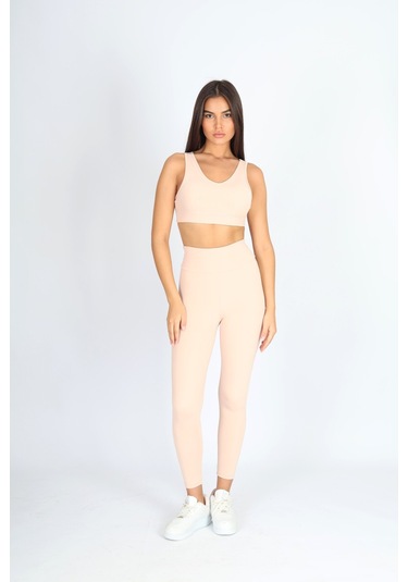 Soft&Basic Toparlayıcı Ve Esnek Pembe Renk Tayt Pembe