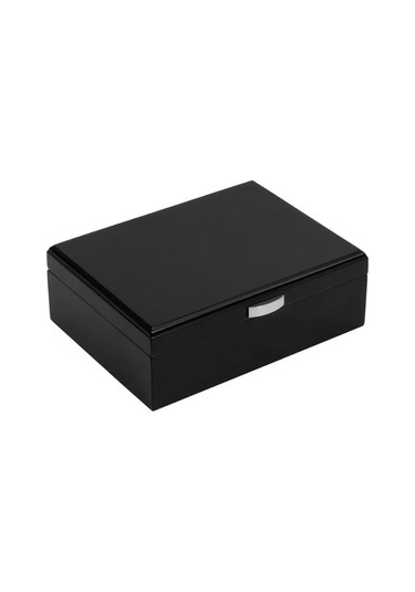 Falconetti Mat Siyah Humidor Puro Kutusu Küllük Makas Seti Rd26