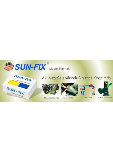SunFix Universal Çift KarışıMLı Epoksi Macun Kaynak 40 G
