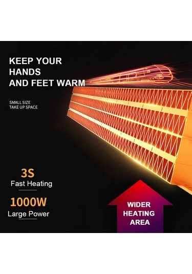 Wezone Taşınabilir 1000w Ptc Seramik Ofis/ev Isıtıcı - Kompakt Ve Verimli