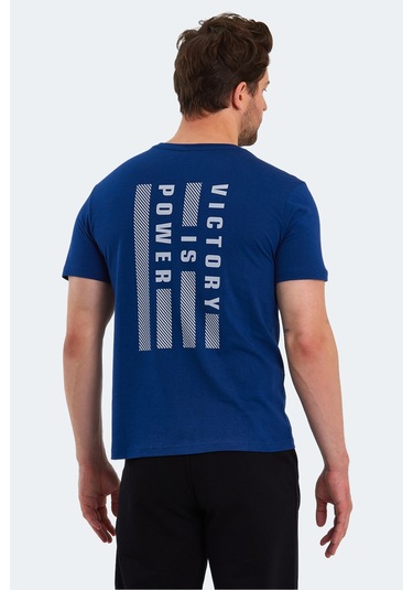 Slazenger Paınt I Erkek Baskılı Indigo Tişört Indigo