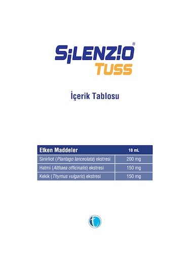 Sılenzıo Tuss Oksuruk Surubu 100 Ml