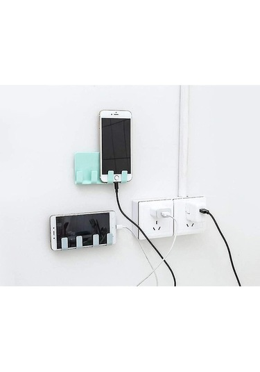 Jilet Tutucu Ve Havlu Kancalı Plastik Telefon Şarj İstasyonu B Çok Renkli