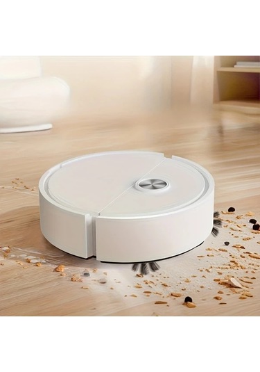 Sunshine011 Mini Robot Süpürge - Kompakt, Pil İle Çalışan Beyaz Evcil Hayvan İçin Ff-beyaz