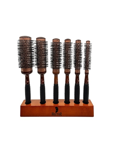 Hector Vent Point Seramik Sehpalı 6 Lı Saç Fırça Seti
