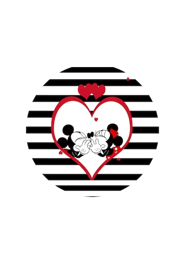 Minnie Mickey Mouse Çizgi 2'li Kumaş Supla Çok Renkli