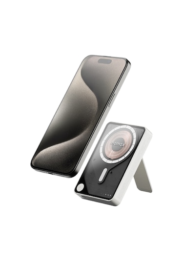 Momax IP132HKW Power X Pro+Magnetic Wireless 10000 mAh Standlı + USB-C Kablo Powerbank Beyaz