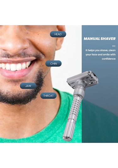 Ulzyvf Tıraş Tıraş Manuel Makinesi Kutulu Kenarlı Jiletleri Jilet Güvenlik Erkek Çift Tl