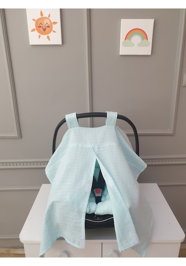 Müslin Puset Örtüsü - Mint Yeşil