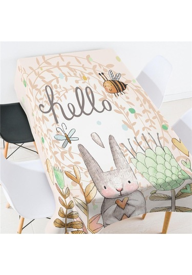 Suntek Dikdörtgen Dijital Baskılı Dekor Masa Örtüsü Lopunny