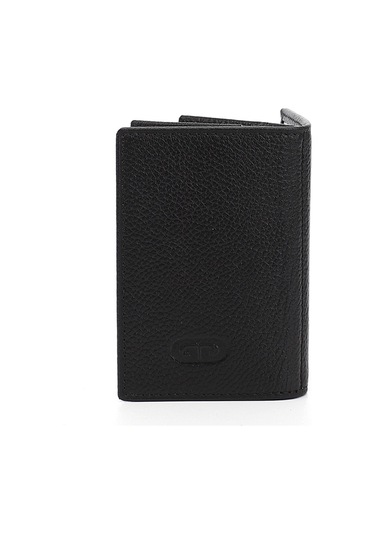 Gönderir Siyah Gön Hakiki Deri Unisex Kartlık 06205 Siyah