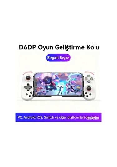 Beyaz Kablosuz Bluetooth Oyun Kumandası - Nintendo Switch, Android, İos, Pc Uyumlu