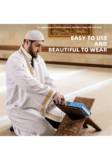 Mufunye Akıllı Zikirmatik Yüzük - 5 Namaz Vakti Hatırlatıcı, Bluetooth, Oled Ekran, 22mm Siyah Plastik