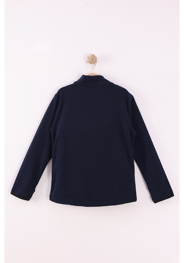 Monox Çocuk Unisex Parmak Geçmeli Polar Ceket Lacivert