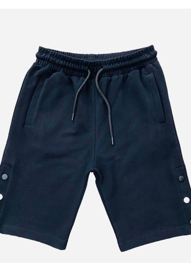 Çocuk Çıtçıtlı Şort-14547 Siyah