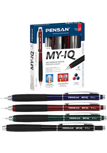 Pensan Versatil Kalem My Iq 0.7 Mm Uçlu Kalem 12 Li Paket