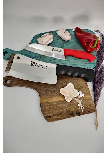 Sürmene Nakiri Şef Bıçağı Et. Kemik Kırma Satırı. Şef Seti