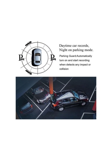 Samdoo Araç Kamerası 1080p Full Hd Gece Görüşlü Geniş Açı Dvr Kayıt Cihazı Hareket Algılama Ve Park Modu