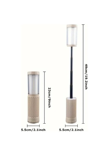 Youtek Usb Şarjlı Led Gönüllü Kamp Lambası - 3000mah Pil, Işıkkıçık Ayarı, Çift Mod Işık, Teleskopik Tasarım, Dışarıdışı Kullanım, Manyetik Tutma Ve Askı Özelliği Diğer