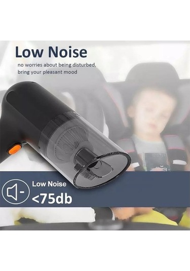 Wondernest Tipi Taşınabilir Süpürge Sones Siyah Güçlü Elektrikli El Süpürgesi Siyah