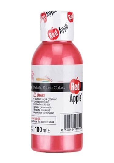 Red Apple Metalik Kumaş Boyası 100 Ml Pembe