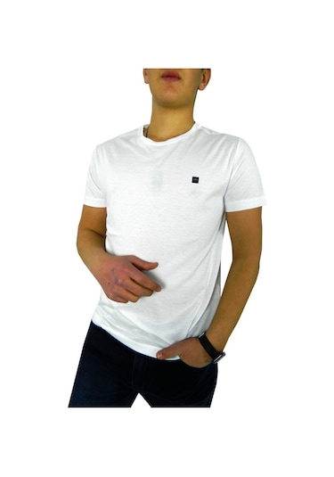 Naykı Erkek Sıfır Yaka Petek Süprem T-Shirt 2124 Bgl-St01016