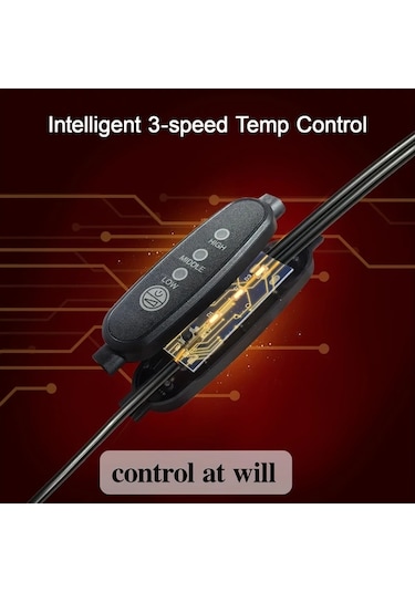 Fochsia Akıllı Sıcaklık Kontrollü Usb Isıtmalı Eldiven, Çift Taraflı Isıtma, Aşırı Isınma Korumalı, Dokunmatik Uyumlu, Sabit Sıcaklık Siyah L