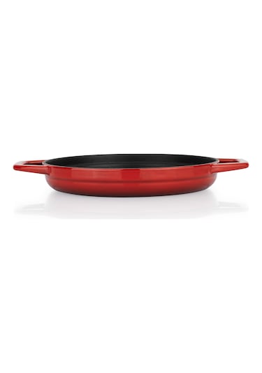 Schafer Guss Chef Döküm Sahan Çift Kulplu 22 Cm 1 Parça Kırmızı