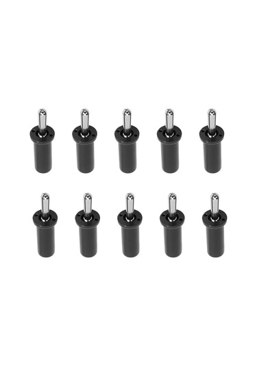 Moveevo 10 Adet 4mm Bakır Bananası Soketi - Siyah Welding Tipi Hoparlör Kablosu Bağlantı Elemanı, Yüksek Konduktif, 32a Akım Destekli