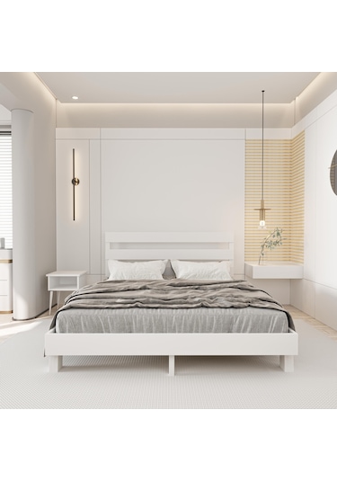Natura New Model Beyaz Renk Çam Ahşap Karyola-24 140 x 200