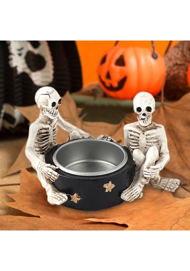 Suntek Cadılar Bayramı Mumluk Pratik 8,8-cm-x-6,6-cm-x-5,8-cm