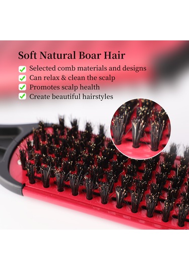 Moveevo Katlanabilir Şekillendirici Tarak V Şeklinde Domuz Favorileri Düz Saç Tarağı