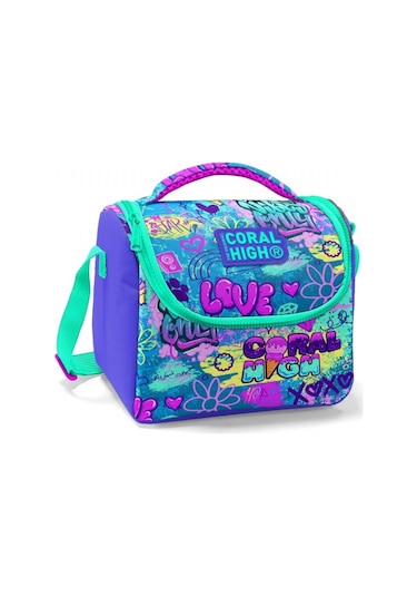 Coral High Kız Çocuk Lavanta Grafiti Okul Beslenme Çantası Ther
