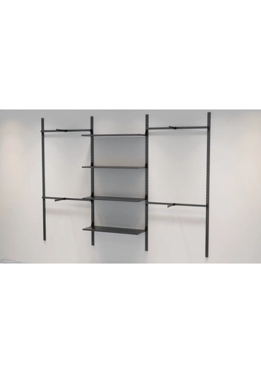 Dekoratif Askılıklı Raf Sistemi & Duvara Monte Ev Rafı & Çanta Raf Sistemi Metal