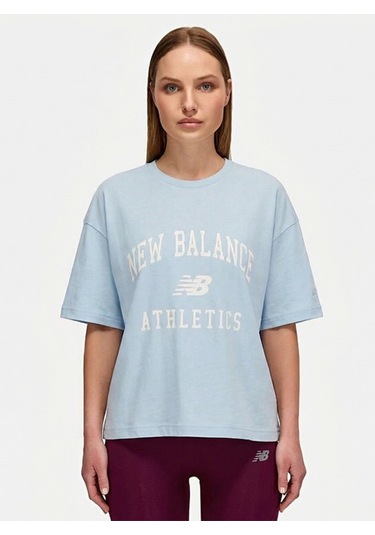 Kadın Nb Lifestyle Women Tshirt Wnt1402-dus Mavi