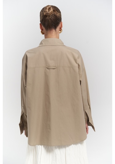 Phoebe Oversize Taş Gömlek Taş