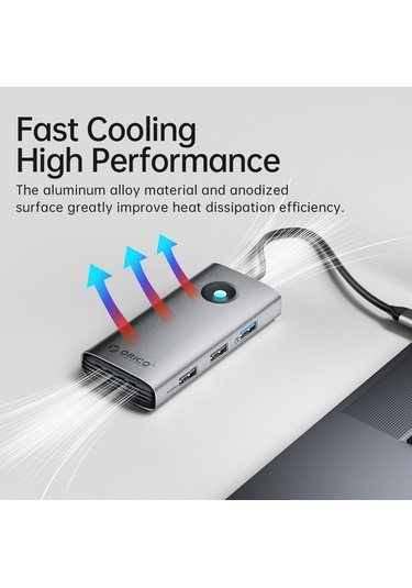 Sones Orıco Pw11-5p Type-c / Usb-c 5'i 1 Arada 5 Gbps Çok İşlevli Yerleştirme İstasyonu Koyu Gri