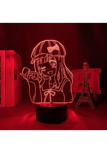 Goldenqian Anime Kaguya Sama Aşk Savaş Chika Şekil Led Işık Yatak Odası Dekoru Gece Lambası Manga Doğum Günü Hediyesi Odası Masa Lambası 3d Q36j81 Siyah