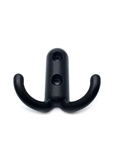 Dancemonkey Cbtx 81004 Çift Kanca Çinko Alaşım Duvar Kapı Askısı, Şapka Elbise Kancası, 2 Vida Delikli Mat Siyah Mat Siyah