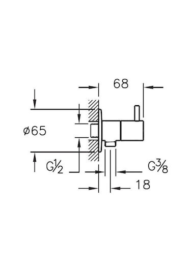 Vitra A45214 Origin Ara Musluk Krom